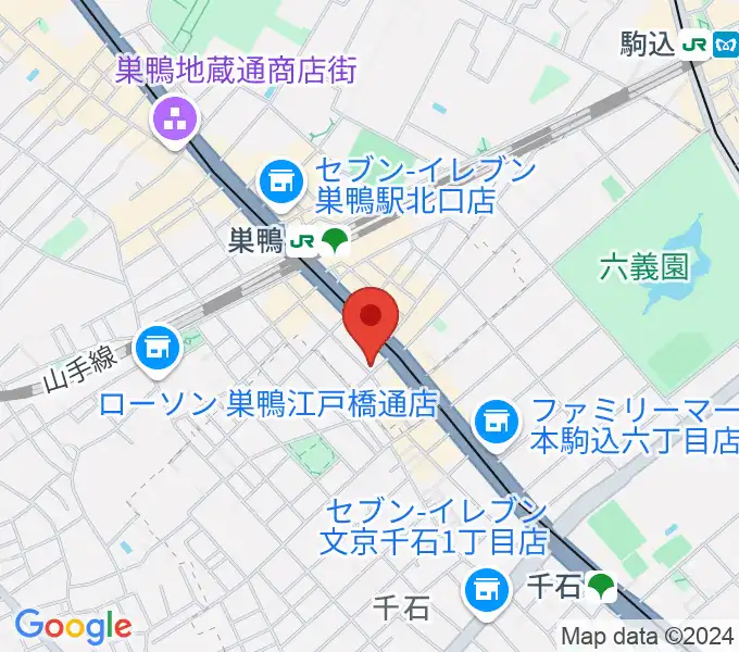 エークラスミュージック 巣鴨センターの地図