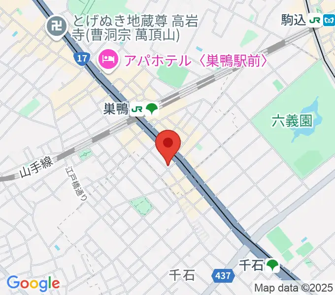 エークラスミュージック 巣鴨センターの地図