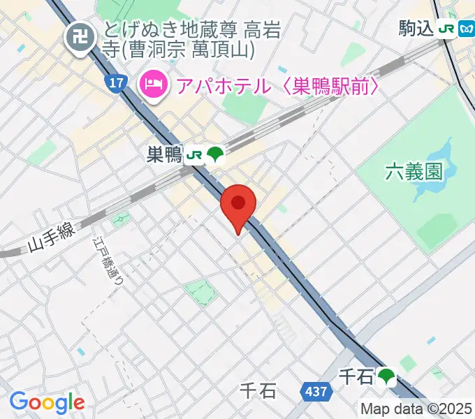 エークラスミュージック 巣鴨センターの地図