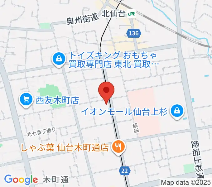 ラフォーレギター教室の地図