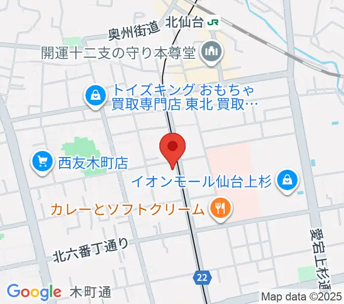 ラフォーレギター教室の地図
