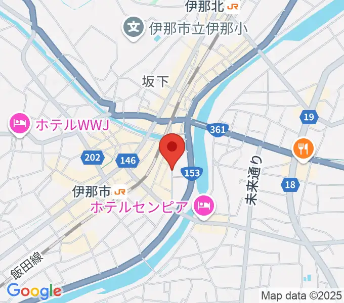 伊那楽器 音楽教室の地図