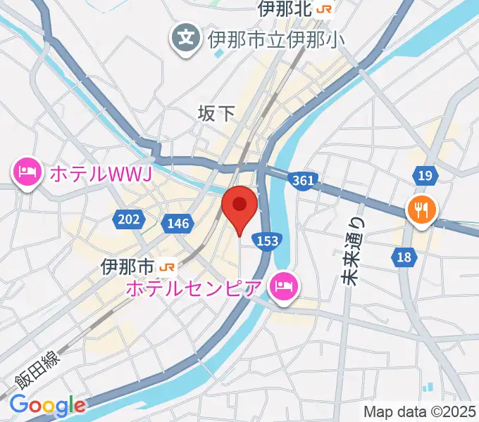 伊那楽器 音楽教室の地図