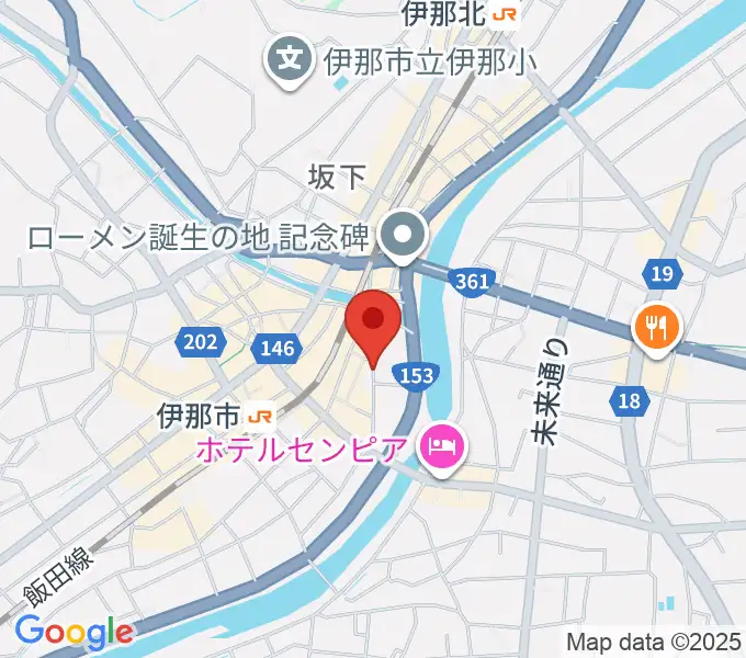 伊那楽器 音楽教室の地図