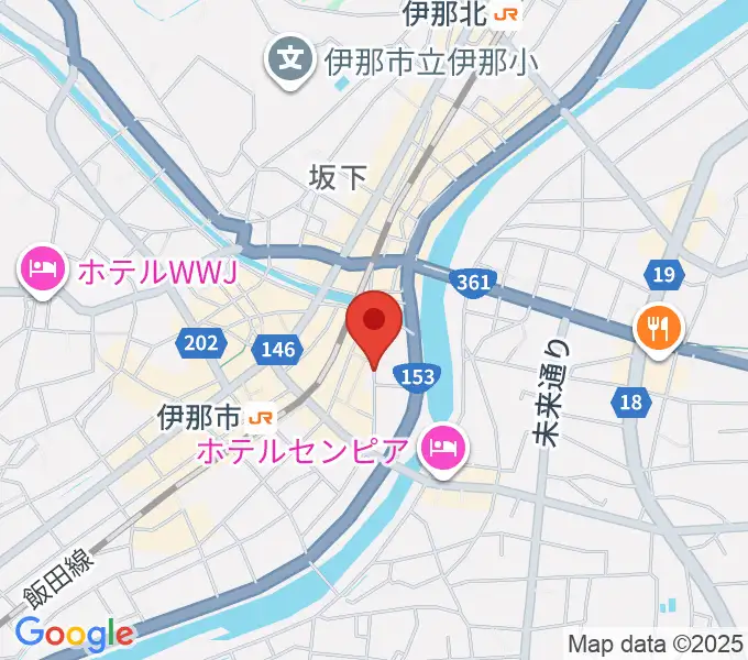 伊那楽器 音楽教室の地図