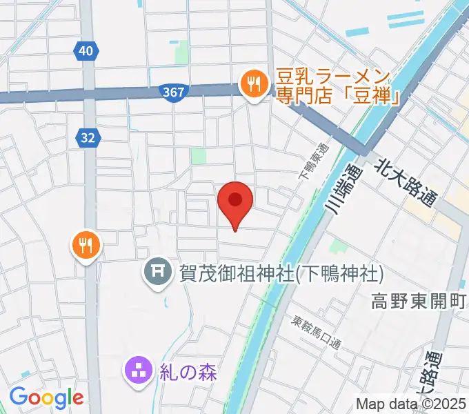 下鴨総合音楽教室の地図