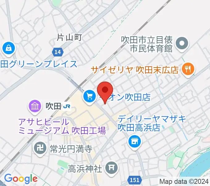 歌枕直美音楽教室の地図