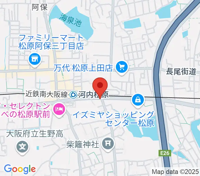 OKINA二胡教室の地図