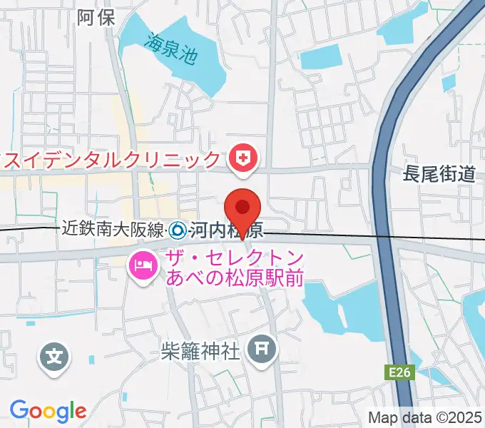 OKINA二胡教室の地図