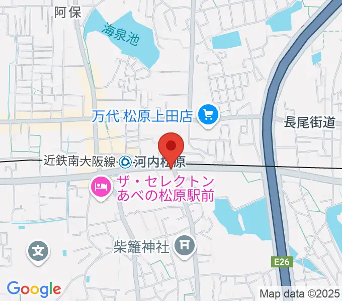 OKINA二胡教室の地図