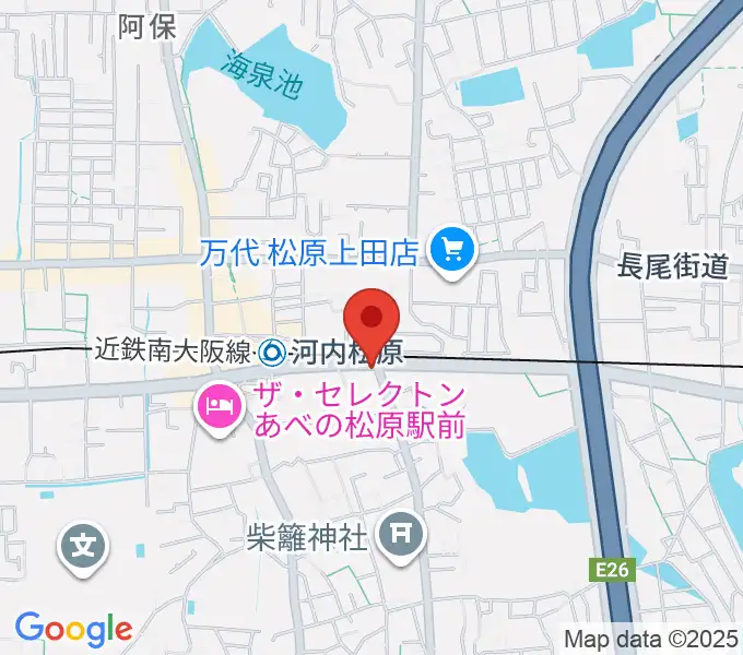 OKINA二胡教室の地図