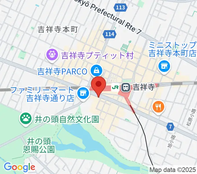 宮地楽器MUSICJOY吉祥寺の地図