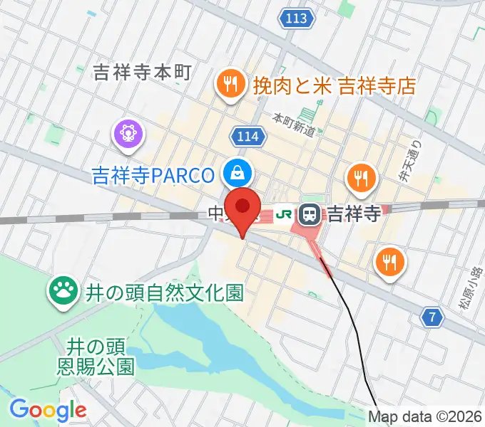 宮地楽器MUSICJOY吉祥寺の地図