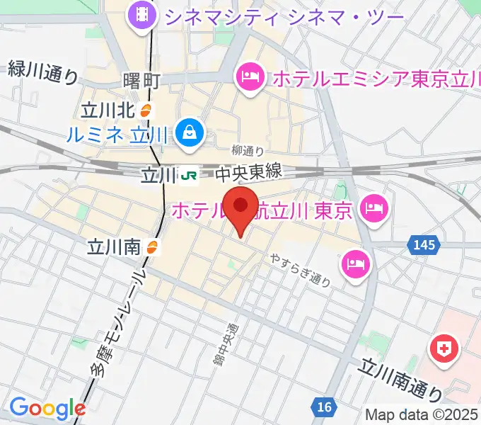 MUSICJOY立川南の地図