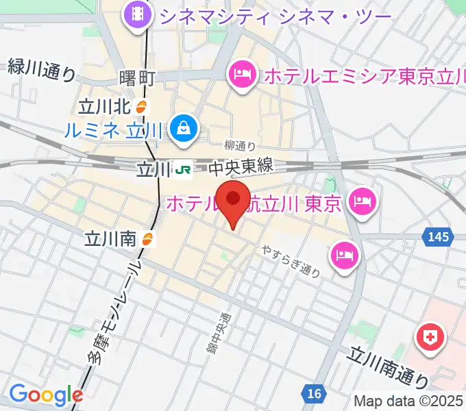 MUSICJOY立川南の地図
