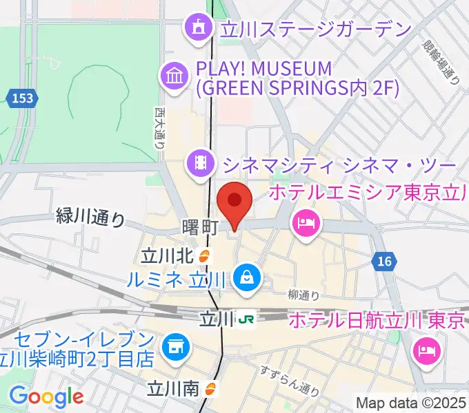 宮地楽器 MUSICJOY立川北の地図