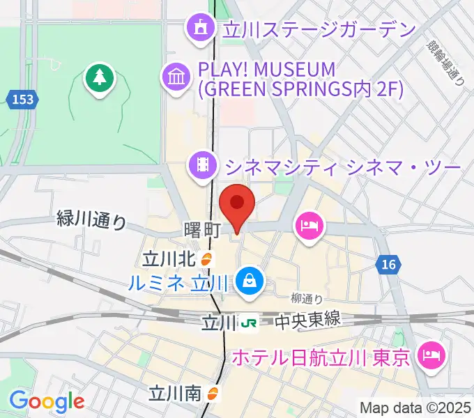 宮地楽器 MUSICJOY立川北の地図