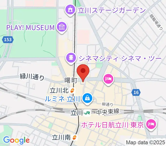 宮地楽器 MUSICJOY立川北の地図
