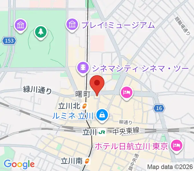 宮地楽器 MUSICJOY立川北の地図