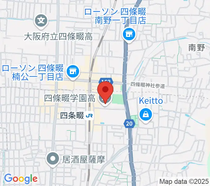 四條畷学園音楽教室の地図