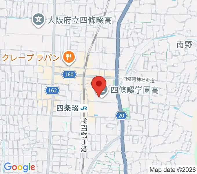 四條畷学園音楽教室の地図