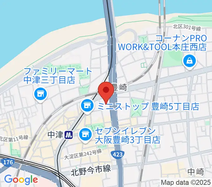 森山純音楽教室の地図