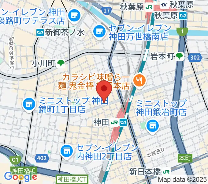 神田音楽学校の地図