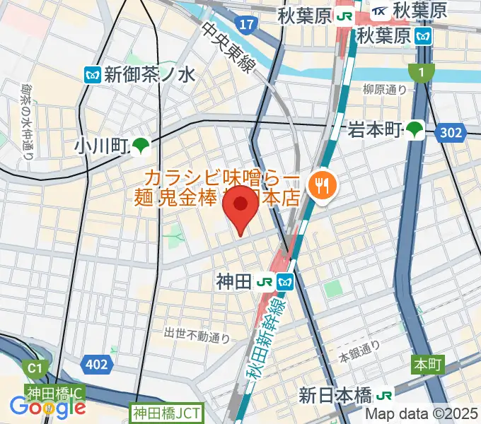 神田音楽学校の地図