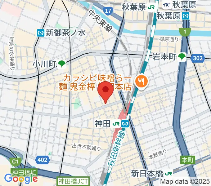 神田音楽学校の地図