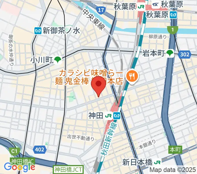 神田音楽学校の地図