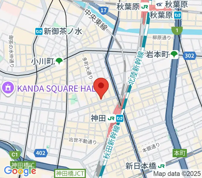 神田音楽学校の地図