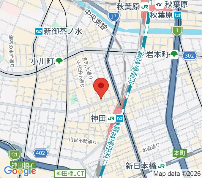 神田音楽学校の地図