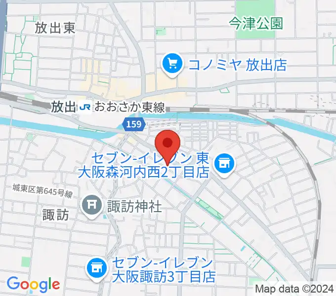 政田由紀ピアノ教室の地図