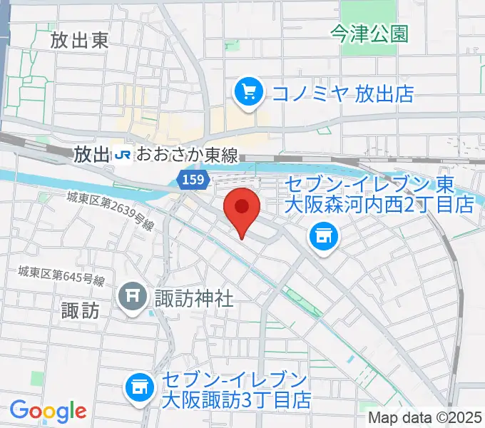 政田由紀ピアノ教室の地図