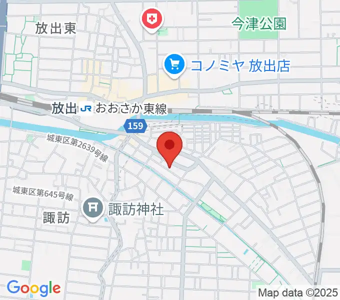 政田由紀ピアノ教室の地図