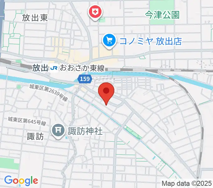 政田由紀ピアノ教室の地図