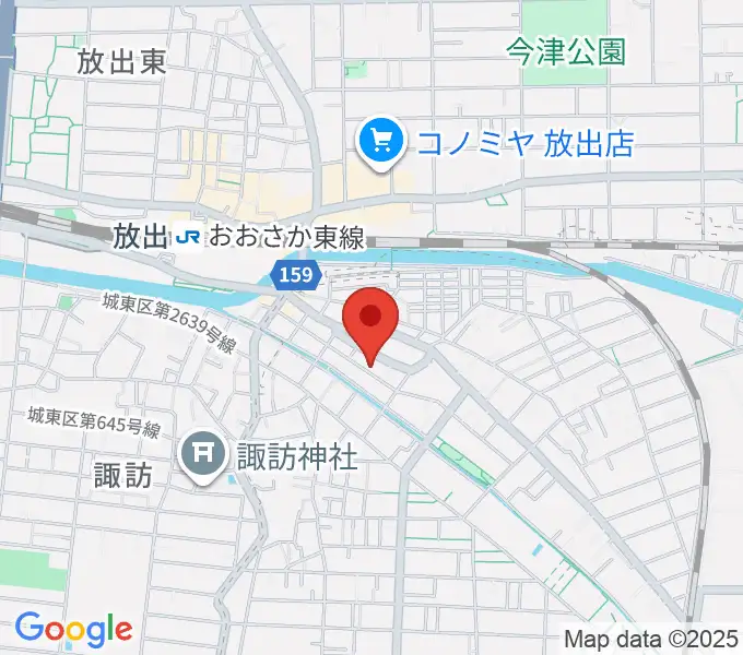 政田由紀ピアノ教室の地図
