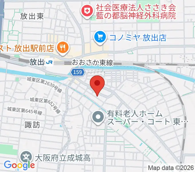 政田由紀ピアノ教室の地図
