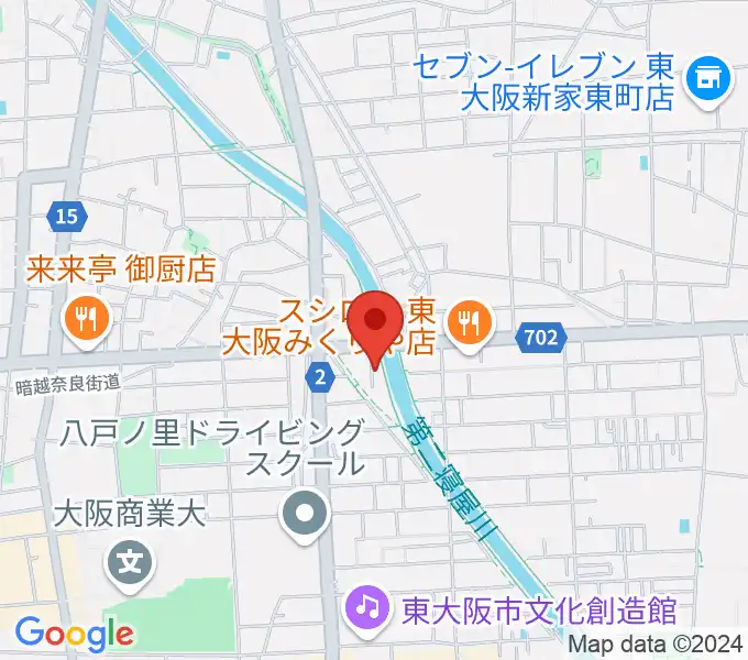 東大阪市ピアノ教室｜川崎音楽教室の地図