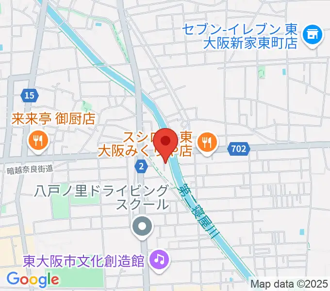 東大阪市ピアノ教室｜川崎音楽教室の地図