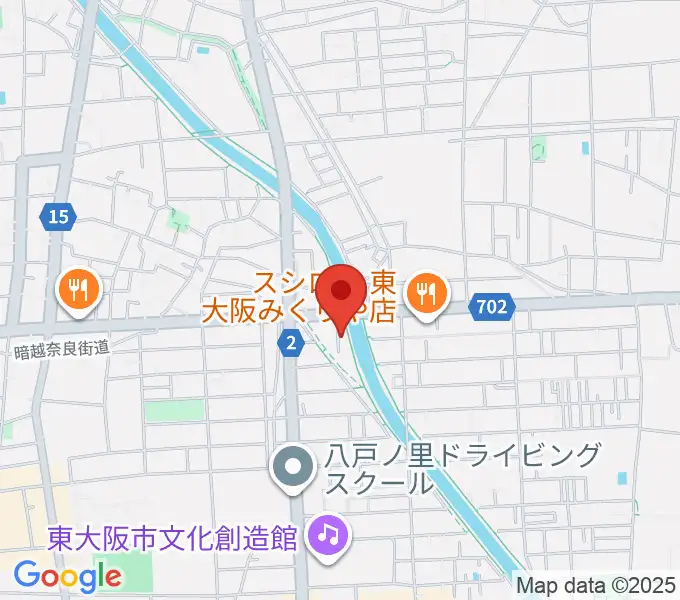 東大阪市ピアノ教室｜川崎音楽教室の地図