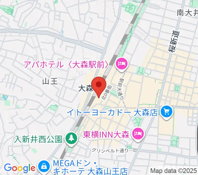 よみうりカルチャー大森の地図