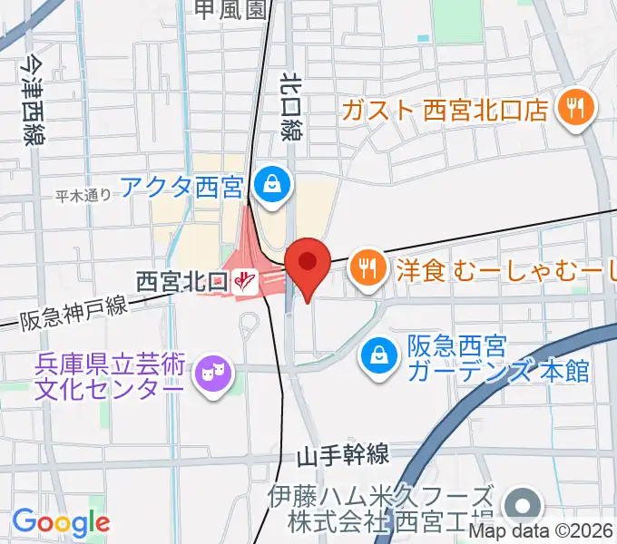 中国文化芸術センター二胡教室の地図