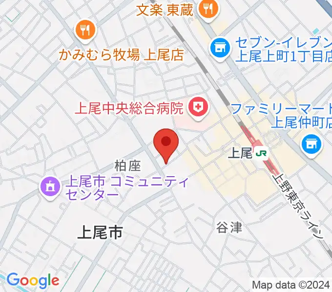 中野音楽教室の地図