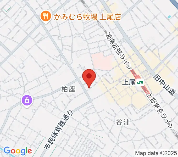 中野音楽教室の地図