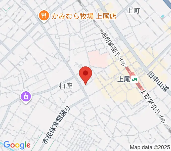 中野音楽教室の地図
