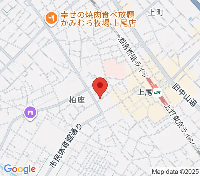 中野音楽教室の地図