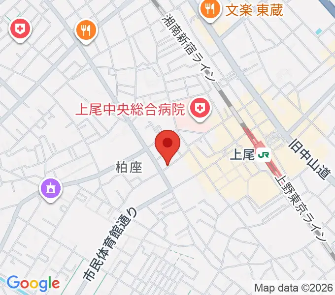 中野音楽教室の地図