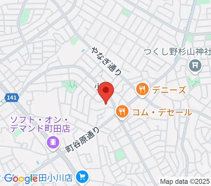 定成音楽教室の地図