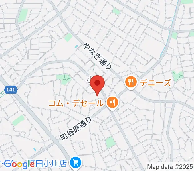 定成音楽教室の地図